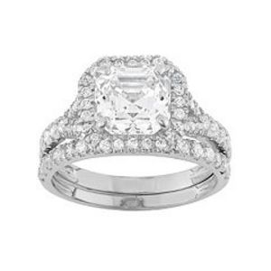 Designs by Gioelli Cubic Zirconia Halo Engagement Ring Set in 10k Gold offers at $280 in Kohl's