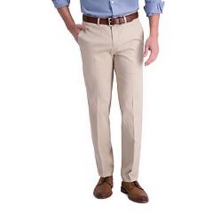 Men's Haggar® Iron Free Premium Khaki™ Straight-Fit Flat Front Perfect Fit Waistband Casual Pant offers at $60 in Kohl's