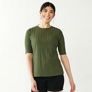 Women's Nine West Essential Soft-Spun Elbow-Sleeve Top offers at $6.16 in Kohl's