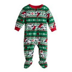 Disney's Mickey Mouse Baby Jammies For Your Families® "Holiday Party Mickey" Footed Pajamas offers at $4 in Kohl's
