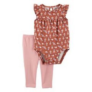 Baby Girl Carter's 2-Piece Floral Bodysuit Pant Set offers at $8.8 in Kohl's