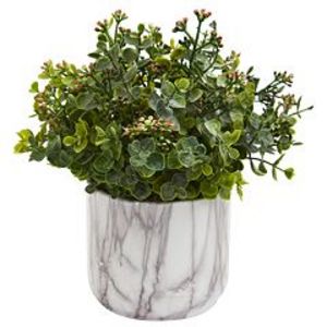 Nearly natural Eucalyptus Artificial Plant in Marble Finished Vase offers at $99.99 in Kohl's