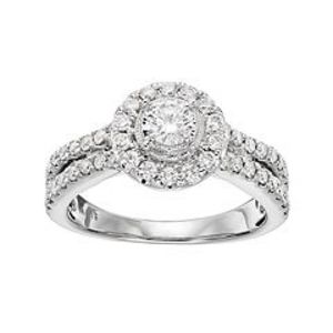 Simply Vera Vera Wang 14k White Gold 1 Carat T.W. Diamond Halo Engagement Ring offers at $2100 in Kohl's
