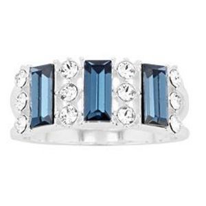 Brilliance Silver Plated Triple Baguette Crystal Ring offers at $19.99 in Kohl's
