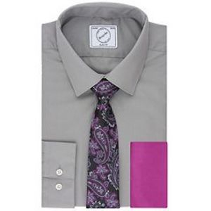 Men's Bespoke Slim-Fit Dress Shirt, Pocket Square & Tie Set offers at $29.99 in Kohl's