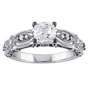 Stella Grace 10k White Gold Lab-Created White Sapphire & Diamond Accent Filigree Engagement Ring offers at $850 in Kohl's