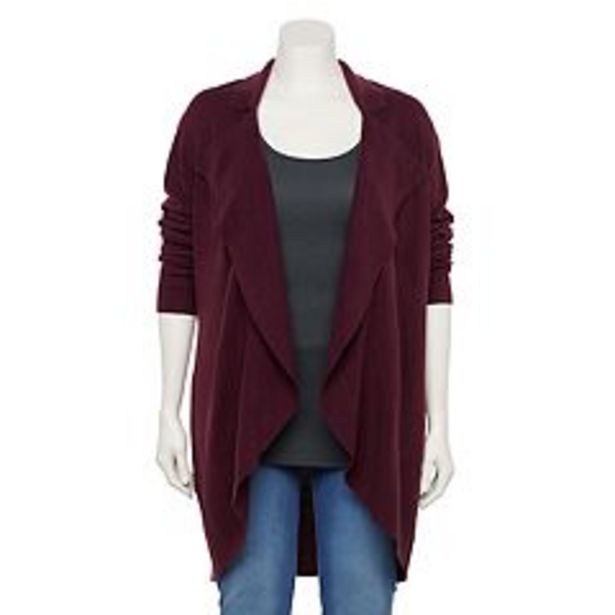 Plus Size Napa Valley Ruffle Front Sweater Cardigan deals at $52