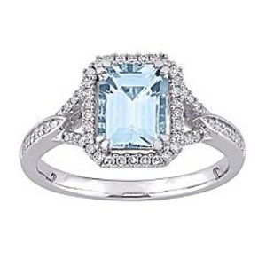 Stella Grace 14k White Gold Aquamarine & 1/5 Carat T.W. Diamond Engagement Ring offers at $1570 in Kohl's