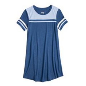 Girls 6-20 SO® Colorblock Varsity Tee Dress in Regular & Plus offers at $8.4 in Kohl's