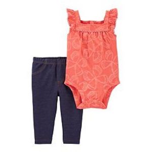 Baby Girl Carter's 2-Piece Flutter Bodysuit & Pants Set offers at $8.8 in Kohl's