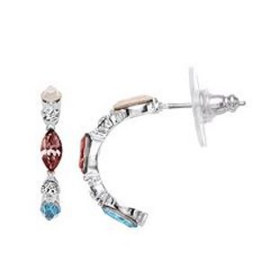 Brilliance Multicolor Crystal C-Hoop Earrings offers at $19.99 in Kohl's