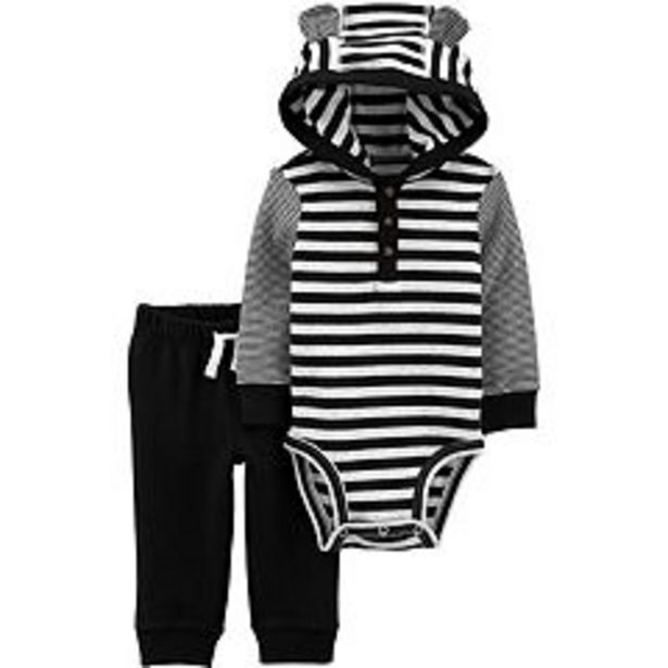 Baby Carter's Striped Hooded Bodysuit & Pants Set deals at $15.4
