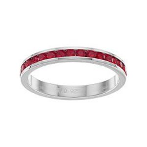 Traditions Jewelry Company Sterling Silver Crystal Birthstone Eternity Ring offers at $24 in Kohl's