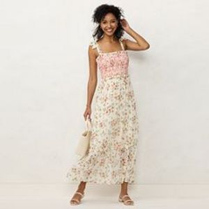 Women's LC Lauren Conrad Smocked Bodice Maxi Dress offers at $47.6 in Kohl's