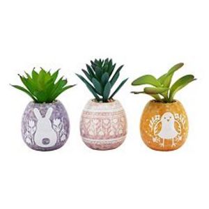 Celebrate Together™ Easter Ceramic Egg Faux Succulent Planters, Set of 3 offers at $20.99 in Kohl's