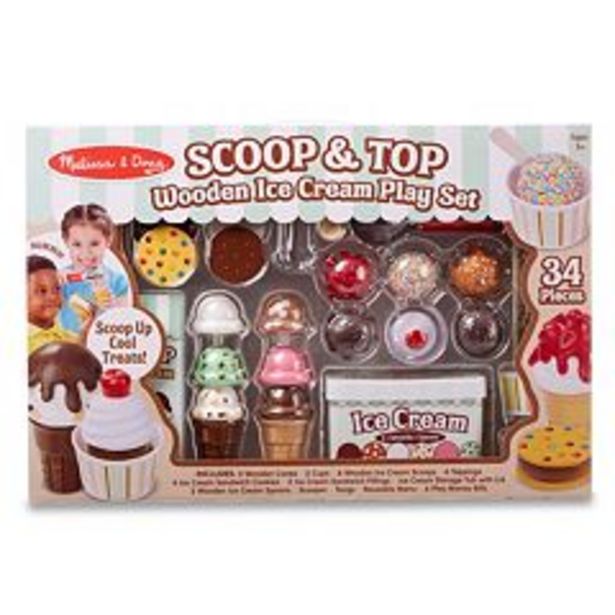 Melissa & Doug Scoop and Top Wooden Ice Cream Play Set deals at $31.99