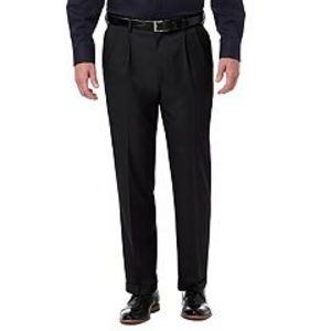 Men’s Haggar® Premium Comfort Expandable-Waist Classic-Fit Stretch Pleated Dress Pants offers at $54.99 in Kohl's