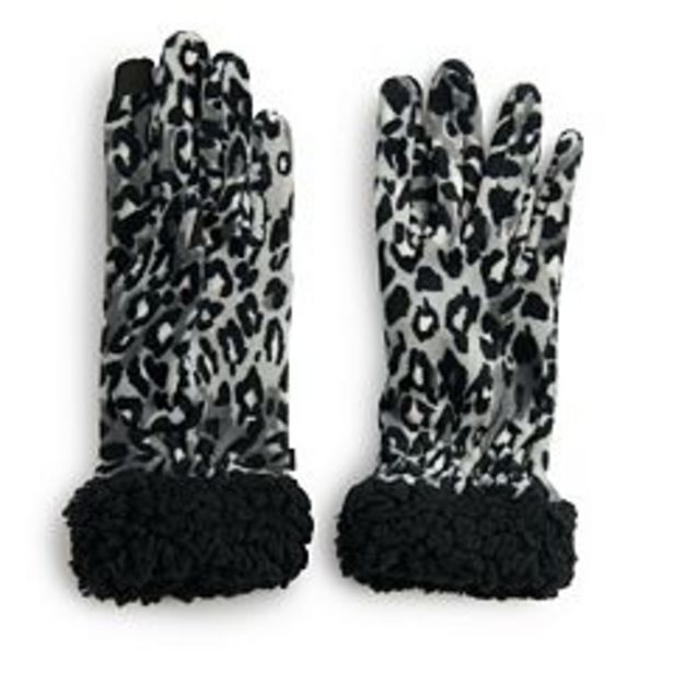 Women's Cuddl Duds® Double Plush Velour & Sherpa Cuff Gloves deals at $24.5