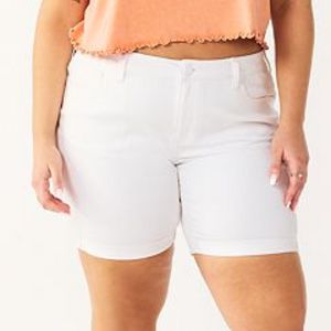 Juniors' Plus Size SO® Low Rise Bermuda Shorts offers at $17.99 in Kohl's