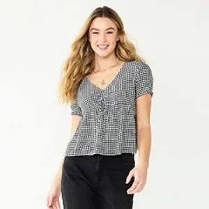 Juniors' SO® Front Cinch Top offers at $19.99 in Kohl's