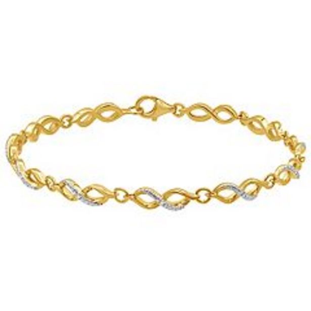 Sterling Silver Diamond Accent Infinity Link Bracelet deals at $185