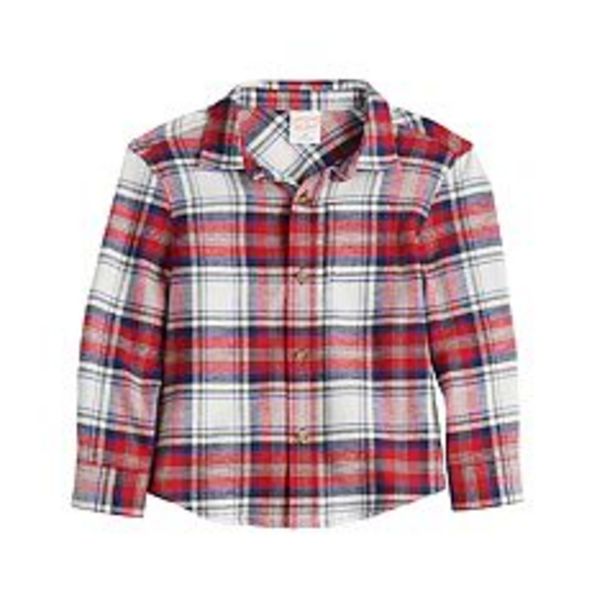 Toddler Boy Jumping Beans® Flannel Shirt deals at $11.2