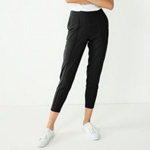 Women's Nine West Curvy Relaxed Pintucked Crop Pants offers at $8.4 in Kohl's