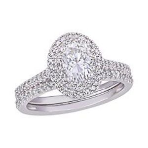 Stella Grace 14k White Gold 3/8 Carat T.W. Diamond & Lab-Created Moissanite Engagement Ring Set offers at $1580 in Kohl's