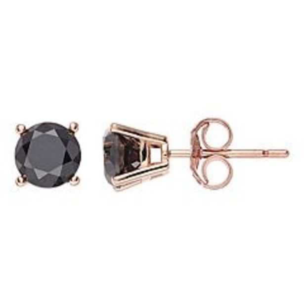 10k Gold 1 Carat T.W. Black Diamond Stud Earrings deals at $500