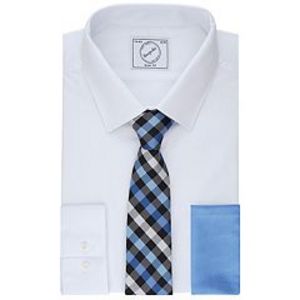 Men's Bespoke Slim-Fit Dress Shirt, Pocket Square & Tie Set offers at $54 in Kohl's