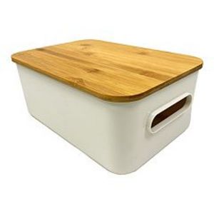 Sonoma Goods For Life® Plastic Bin with Bamboo Lid offers at $11.99 in Kohl's
