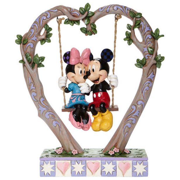 Jim Shore Disney Mickey and Minnie on Swing Fig… deals at $89.99
