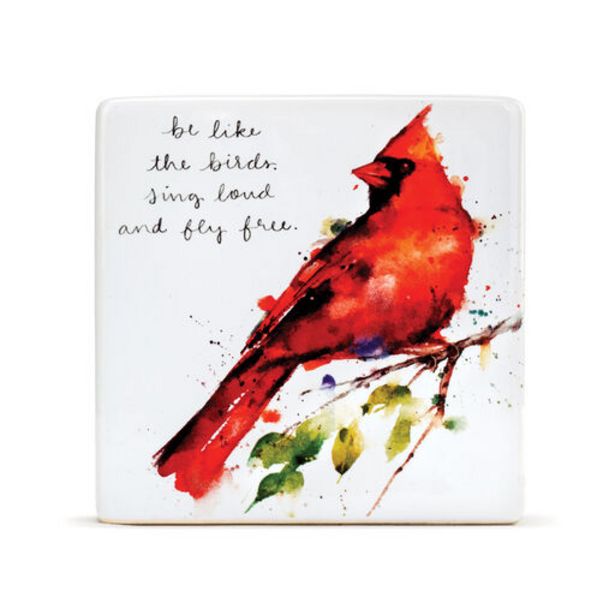 Demdaco Spring Cardinal Ceramic Quote Block, 4x… deals at $14.99