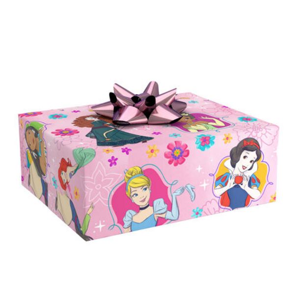 Disney Princesses on Pink Wrapping Paper, 22.5 … offers at $4.99 in Hallmark