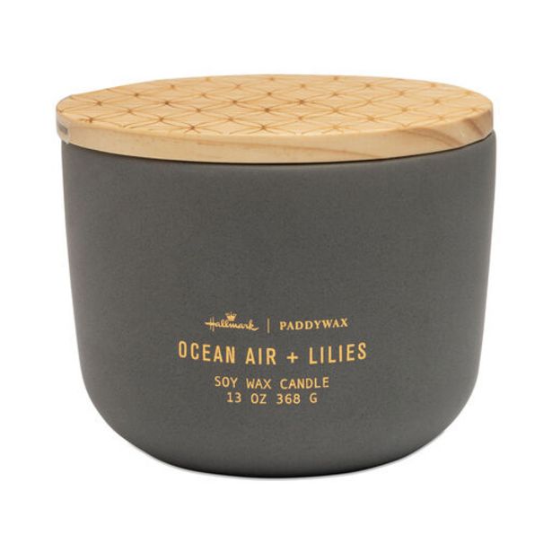 Paddywax Ocean Air & Lilies 3-Wick Ceramic Cand… deals at $29.99