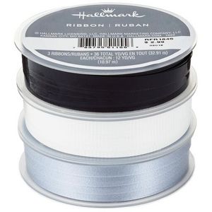 White/Black/Silver 3-Pack Curling Ribbon, 108' offers at $2.99 in 
