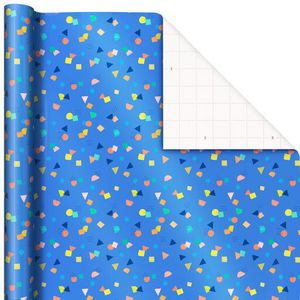 Colorful Confetti on Blue Wrapping Paper, 20 sq… offers at $4.99 in Hallmark