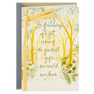 Tree Canopy Loss of Pet Sympathy Card offers at $3.99 in 