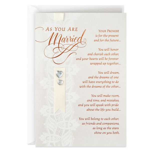 Promise of Marriage Ivory Lace Wedding Card offers at $7.59 in Hallmark