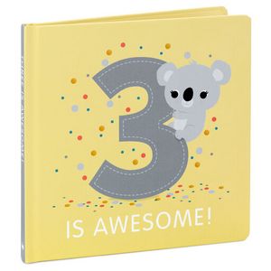 Three Is Awesome! Birthday Book offers at $12.99 in Hallmark