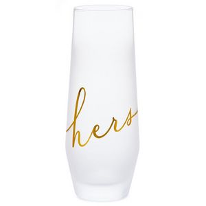 Hers Stemless Champagne Glass, 10 oz. offers at $14.99 in Hallmark
