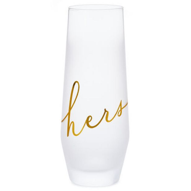 Hers Stemless Champagne Glass, 10 oz. offers at $14.99 in Hallmark