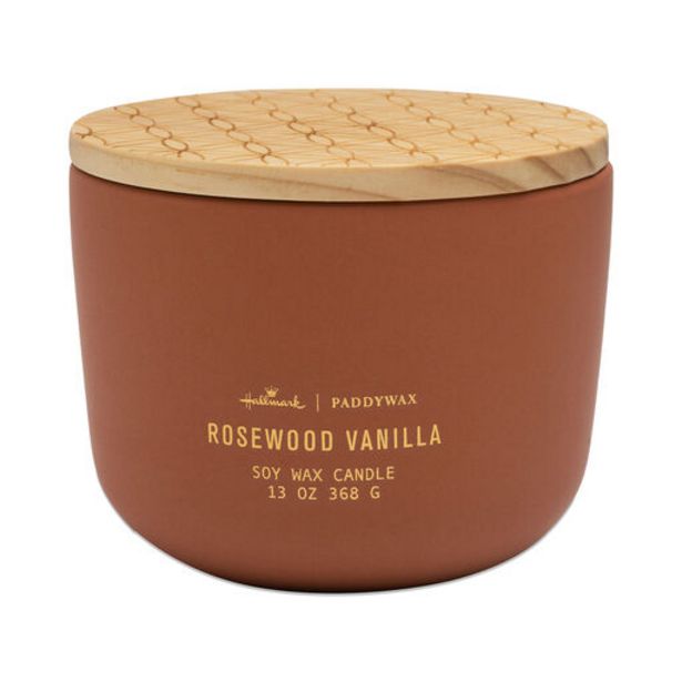 Paddywax Rosewood Vanilla 3-Wick Ceramic Candle… deals at $29.99