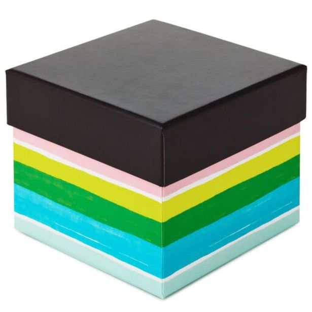 5" Square Rainbow Stripes Gift Box deals at $6.49