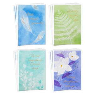 Serene Flowers Assorted Sympathy Cards, Pack of… offers at $7.99 in Hallmark
