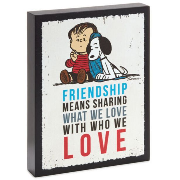 Peanuts® Linus and Snoopy Friendship Wood Quote… deals at $12.99
