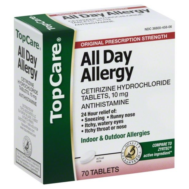 TopCare All Day Allergy, Original Prescription Strength, 10 mg, Tablets deals at $17.99