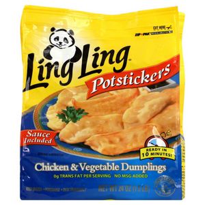 Ling Ling Potstickers, Chicken &amp; Vegetable Dumplings offers at $7.99 in Raley's