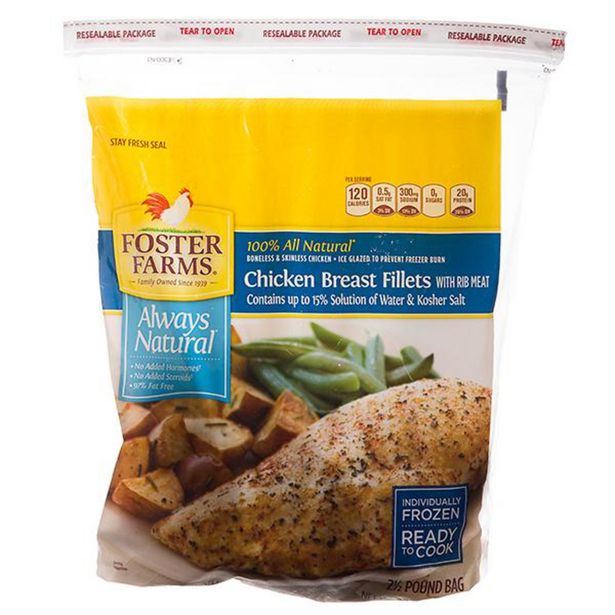 Foster Farms Chicken Breasts, Boneless &amp; Skinless deals at $10.99