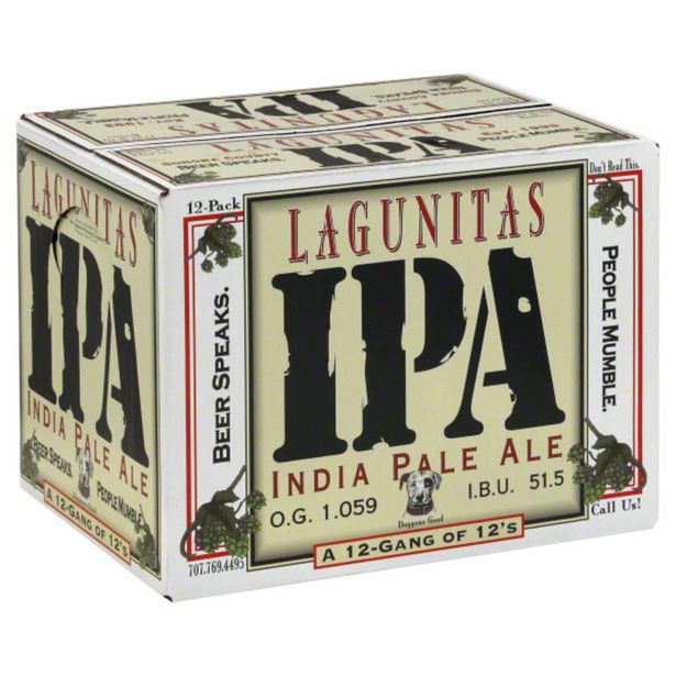 Lagunitas Beer, IPA 12-12 OZ deals at $17.99